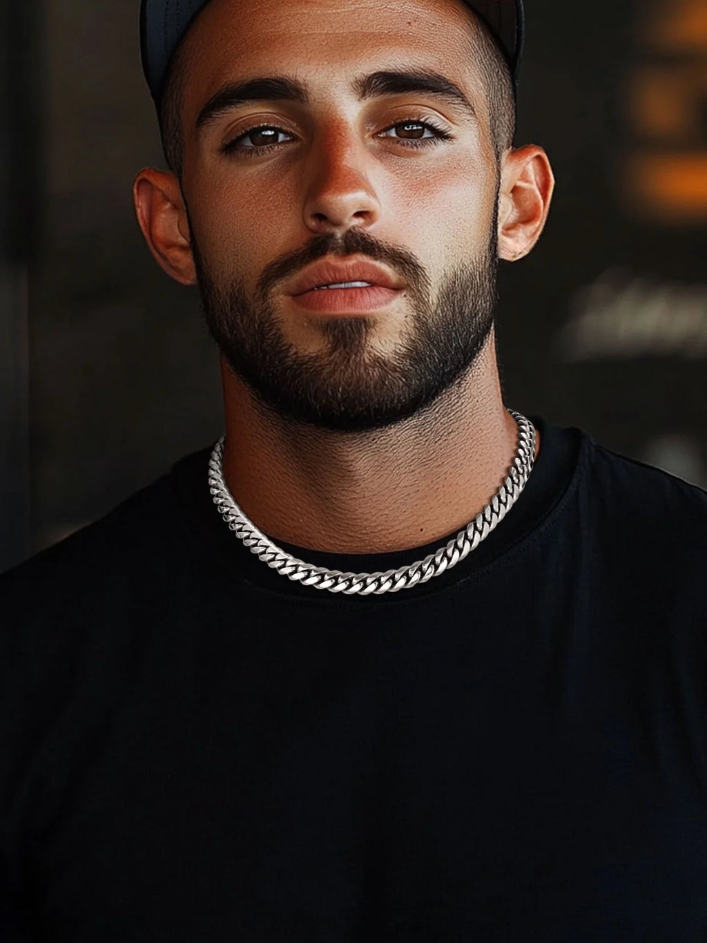 Hip Hop Men Necklaces Curb Cuban Chains 20Inch 10Mm Stainless Steel Chains Fathers Day Necklace Gift for Mens Dad Son
