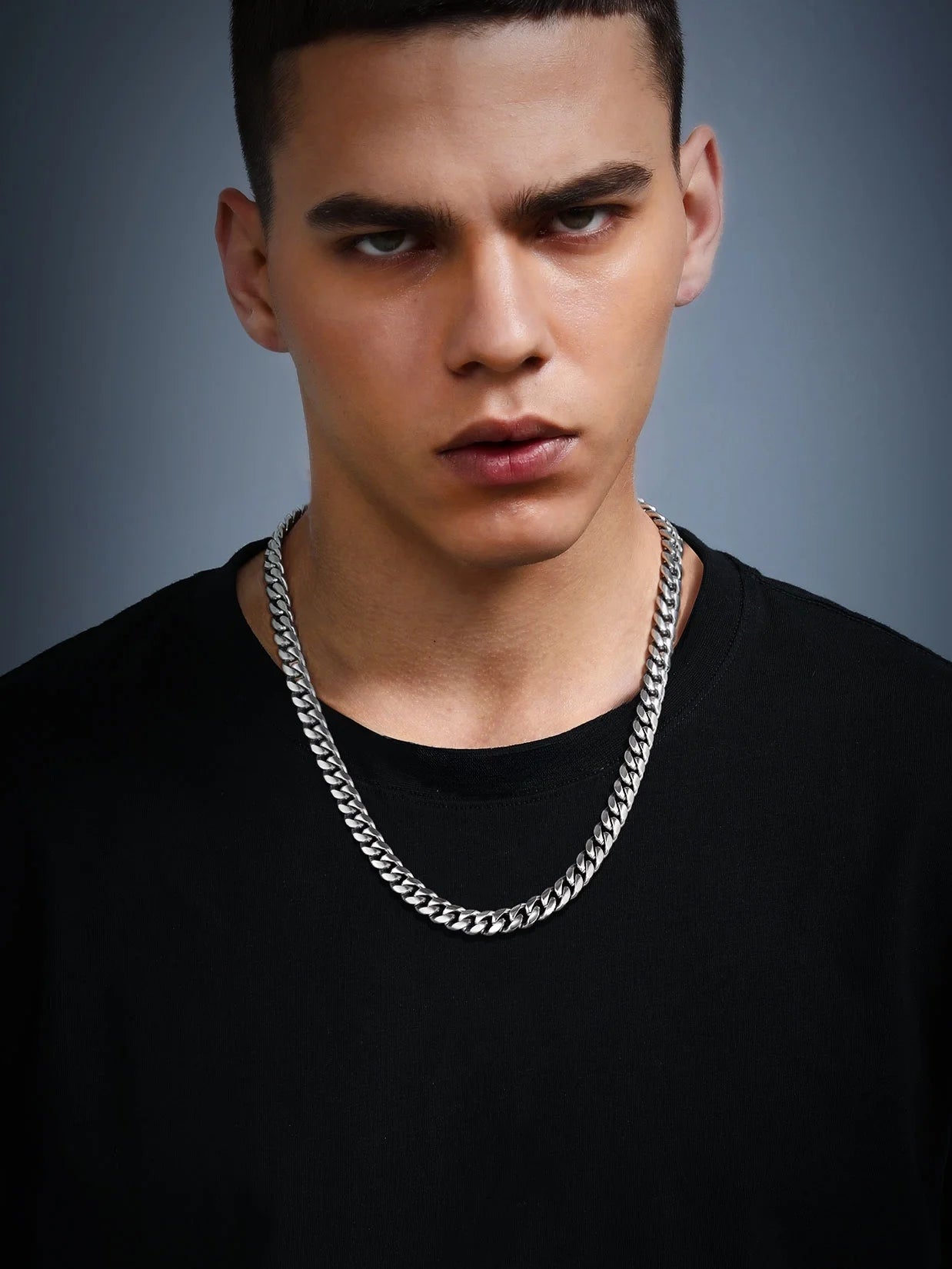 Hip Hop Men Necklaces Curb Cuban Chains 20Inch 10Mm Stainless Steel Chains Fathers Day Necklace Gift for Mens Dad Son