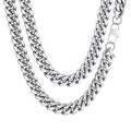 Hip Hop Men Necklaces Curb Cuban Chains 20Inch 10Mm Stainless Steel Chains Fathers Day Necklace Gift for Mens Dad Son